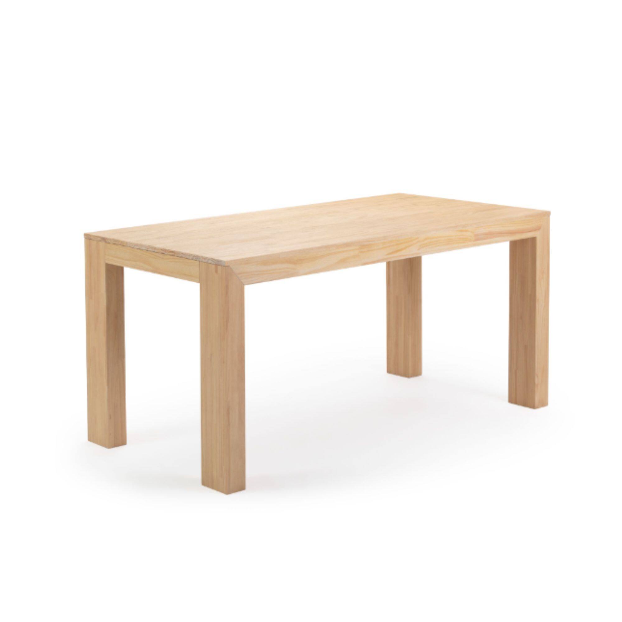 Alt View 2. Plank+Beam - Modern Rectangular Dining Table (60in / 1524mm), Blonde Wirebrush - Blonde Wirebrush.