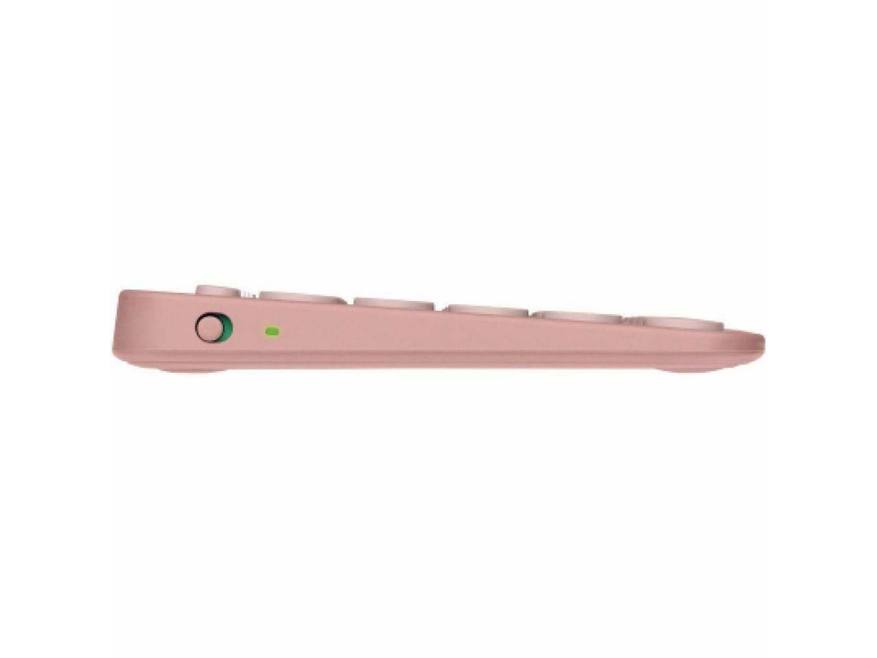 Alt View 6. Logitech - Logitech Pebble Keys 2 K380S Bluetooth Keyboard, Tonal Rose 920-011777 - Tonal Rose.