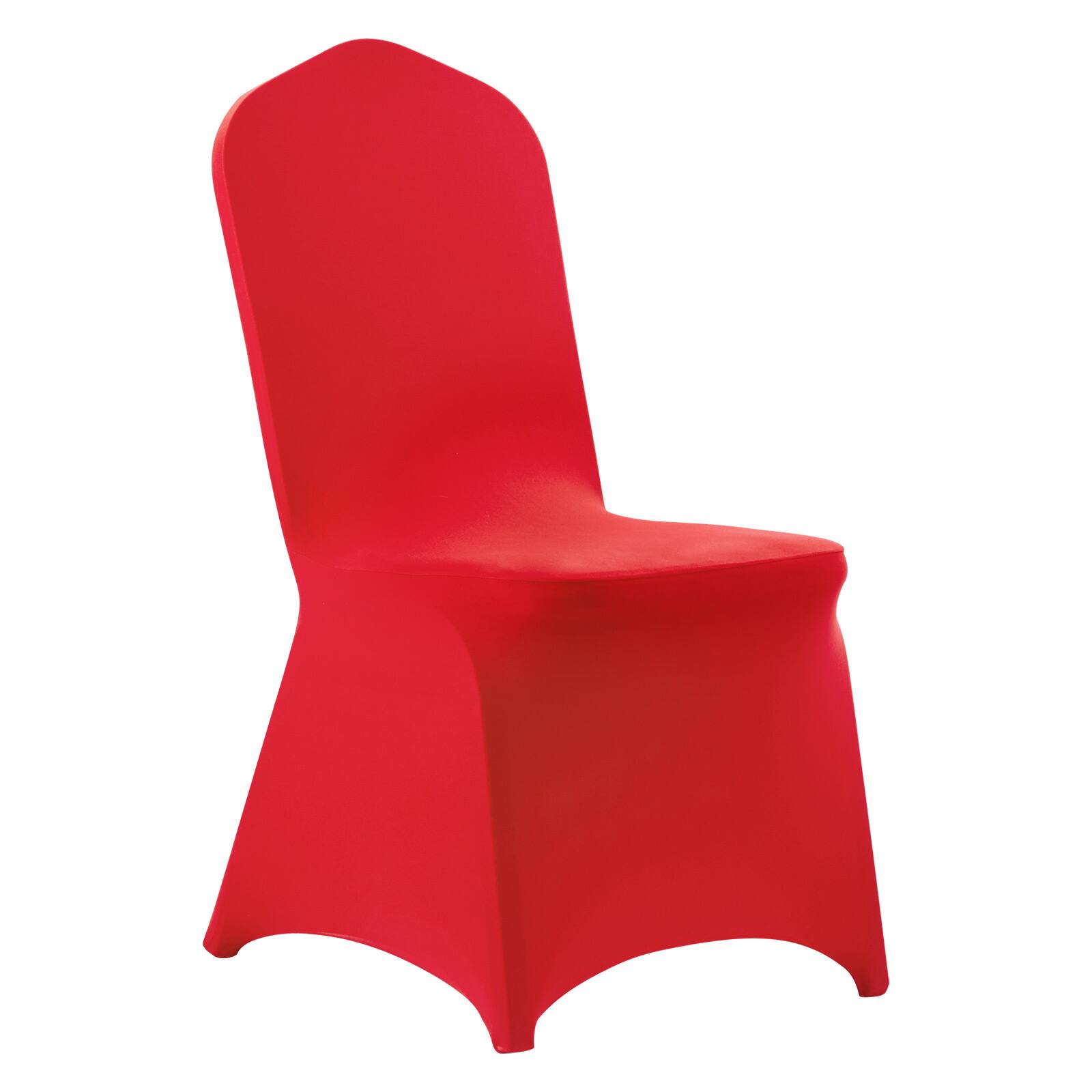 Alt View 5. VEVOR - 50 Pcs Red Chair Covers, Polyester Spandex Chair Cover, Stretch Slipcovers for Wedding Party Dining Banquet - Red.