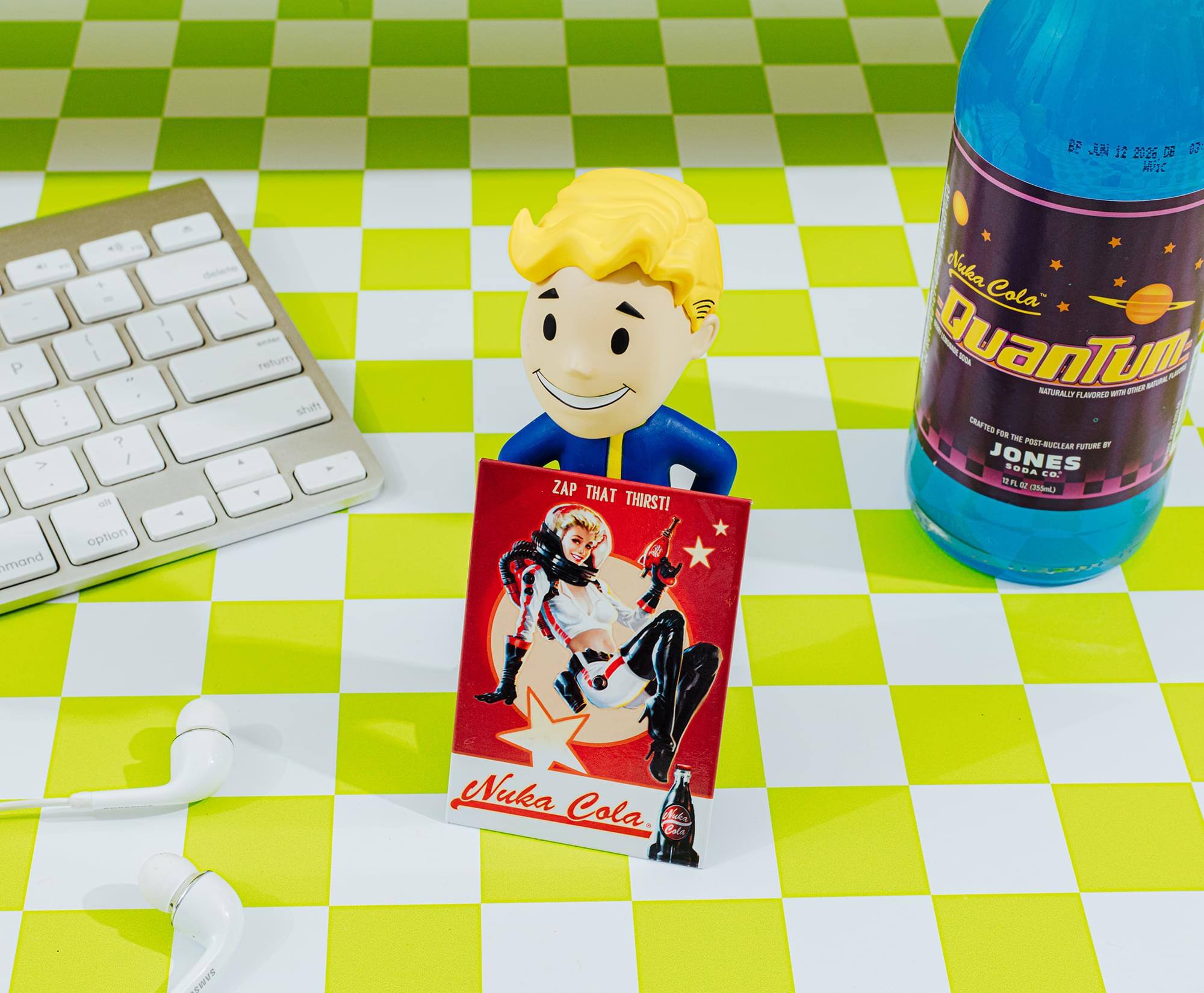 B JUN 12 2026 Da MC 07 P : > mand i I ? an option 1 1 - I I return shitt A . ZAP THAT THIRSTI Nuka Cola Quantum - NATURALLY FLAVORED - - - CATES FOR THE POST-NUCLEAR FUTURE aY JONES SODA CO. UR  o (155m) Nuka Cola.  Bala SAMS