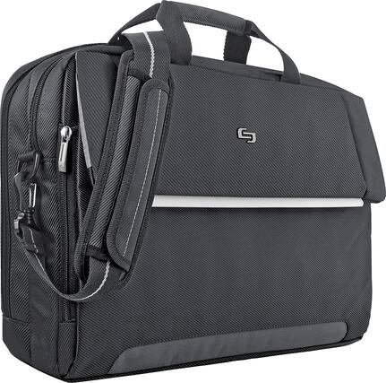 Front. Solo New York - Studio Portfolio Laptop Briefcase for 17.3" Laptop - Black.