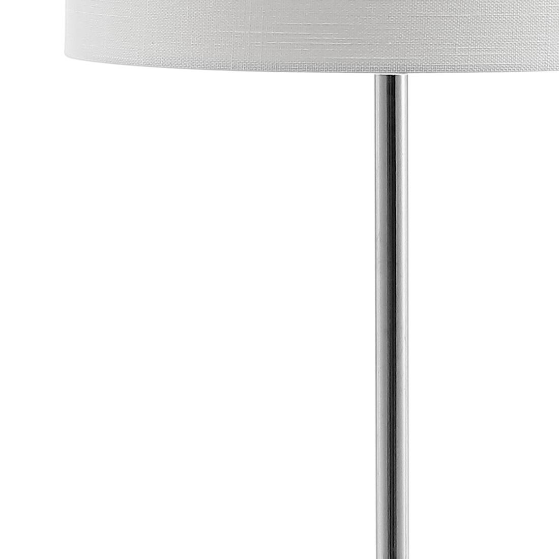 Alt View 4. Jonathan Y - Levitt 60.5" Marble/Metal LED Floor Lamp, Black/Chrome - Chrome.