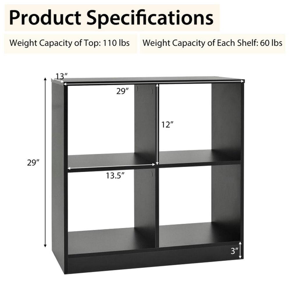 Product Specifications  
Weight Capacity of Top: 110 lbs  
Weight Capacity of Each Shelf: 60 lbs  

13"  
29"  
12"  
29"  
13.5"  
3"