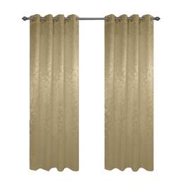 Olivia Gray - 100% Polyester 200 GSM Dyson Embossed Blackout Grommet Curtain Panel 54" x 90" - Gold