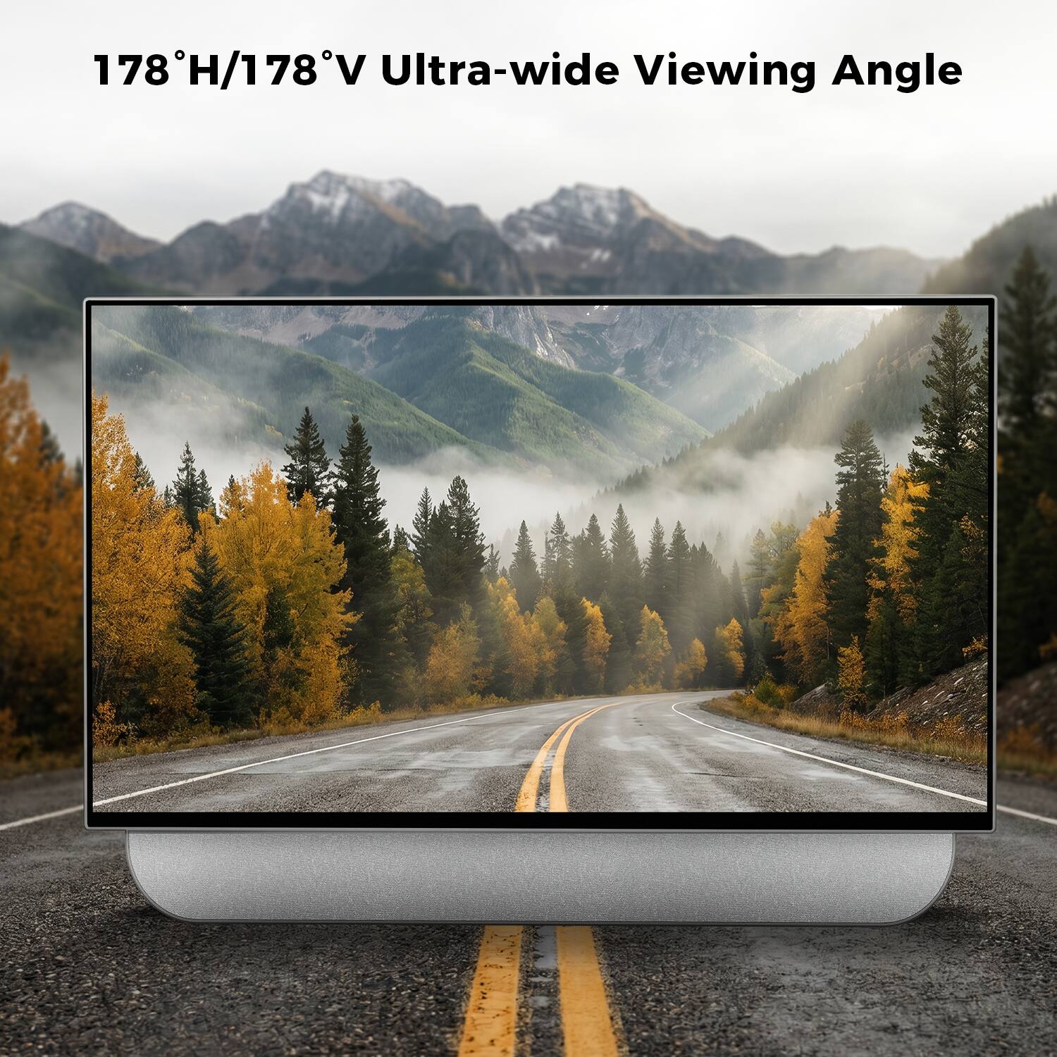178°H/178°V Ultra-wide Viewing Angle