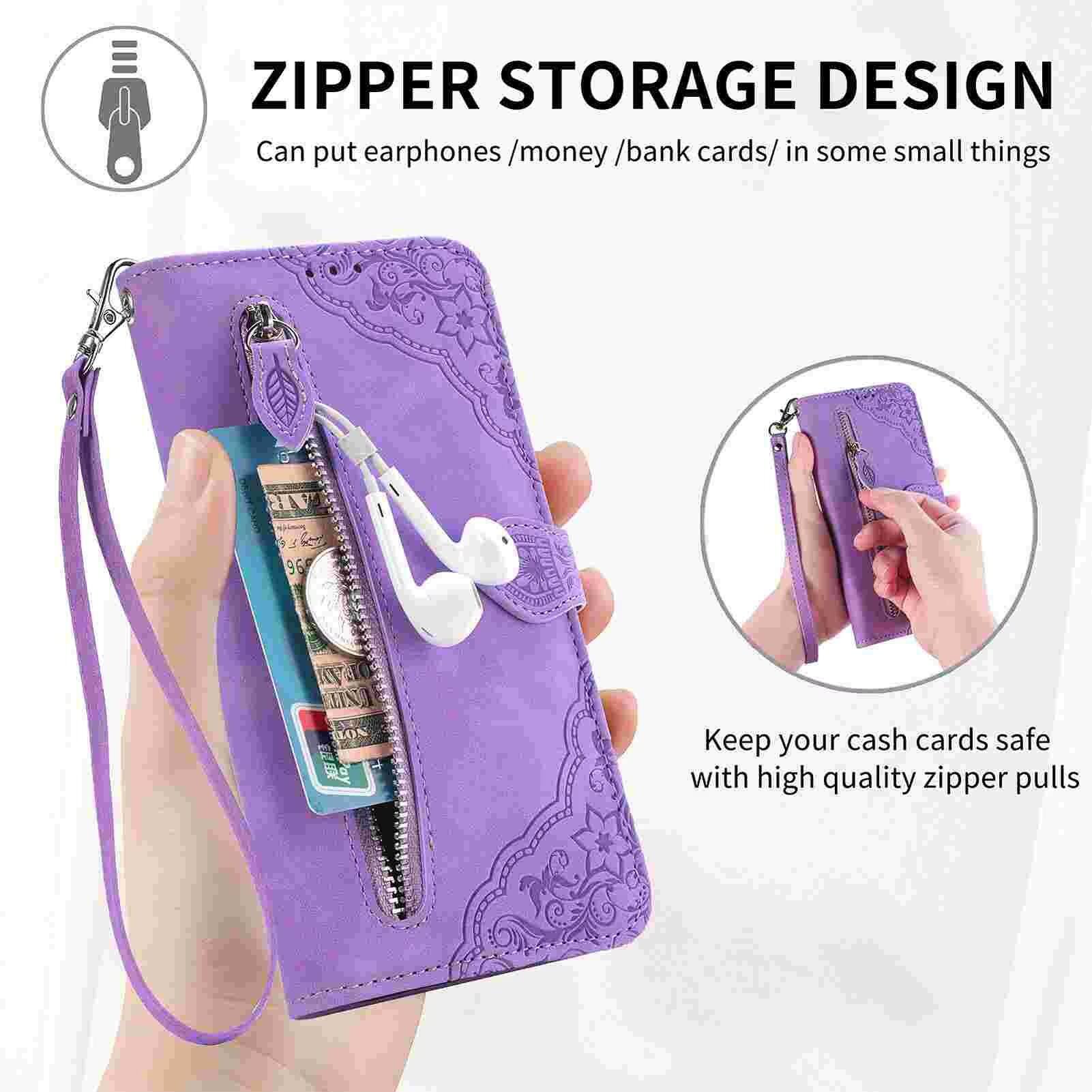 ZIPPER STORAGE DESIGN  
Can put earphones / money / bank cards / in some small things

Keep your cash cards safe with high quality zipper pulls