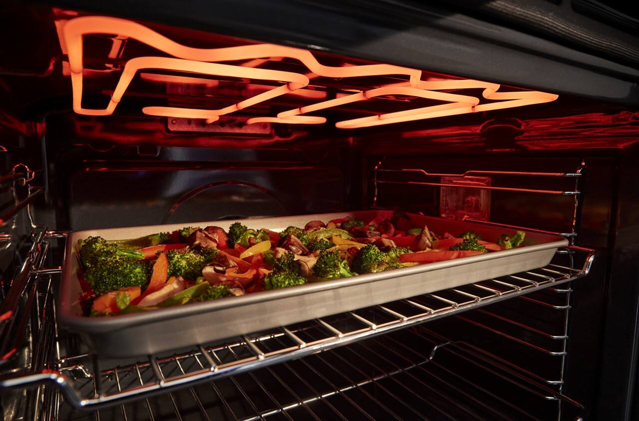 Alt View 6. Whirlpool - 24 in. Built-In Double Electric Convection Wall Oven with WiFi - PrintShield stainless.