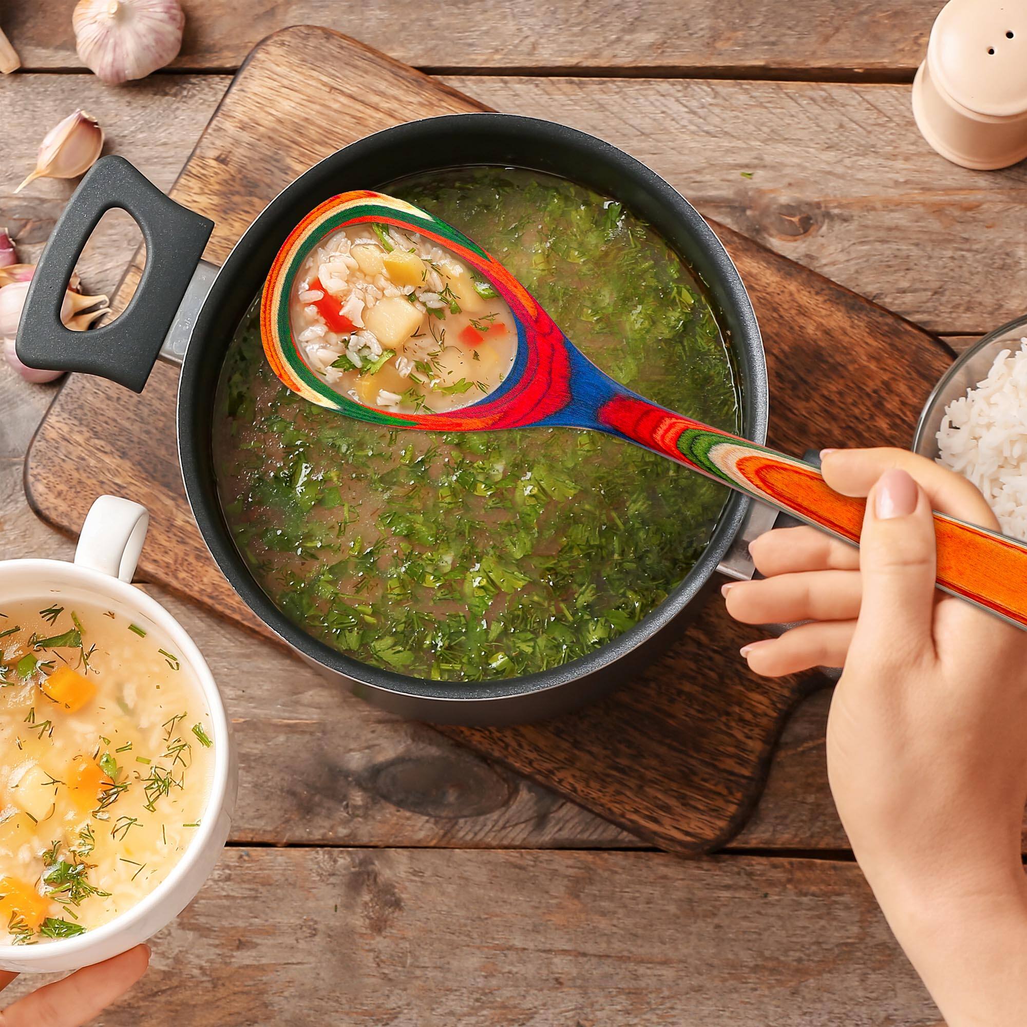 Left. Baltique - Marrakesh Collection 4 Piece Cooking Utensil Set, Safe for Nonstick - Red, Blue, Green, Orange.