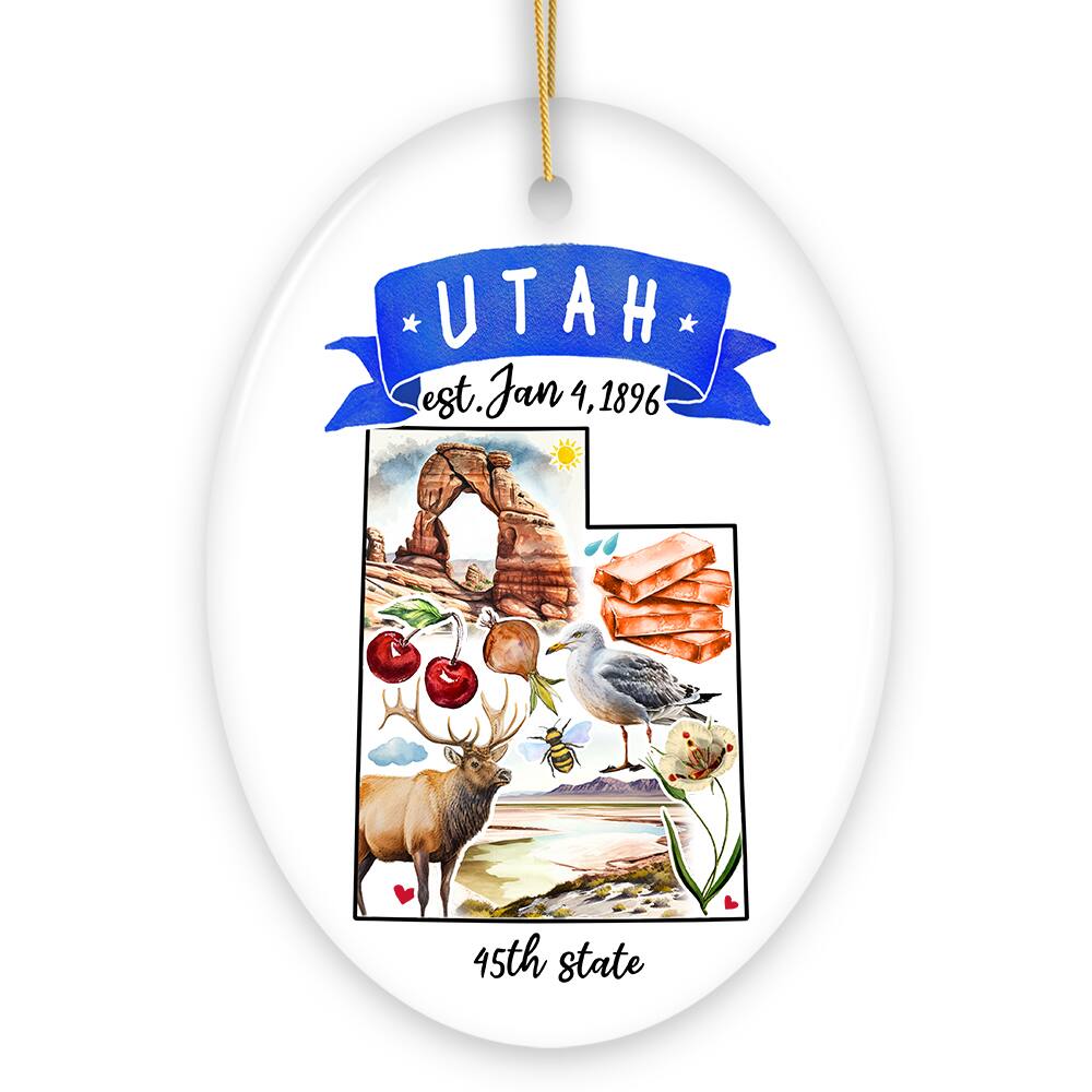 UTAH  
est. Jan 4, 1896  
45th state