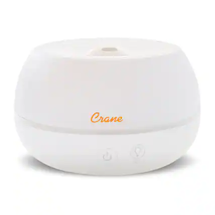 Front. CRANE - 0.2 Gal. 2-in-1 Ultrasonic Cool Mist Humidifer & Aroma Diffuser - White.