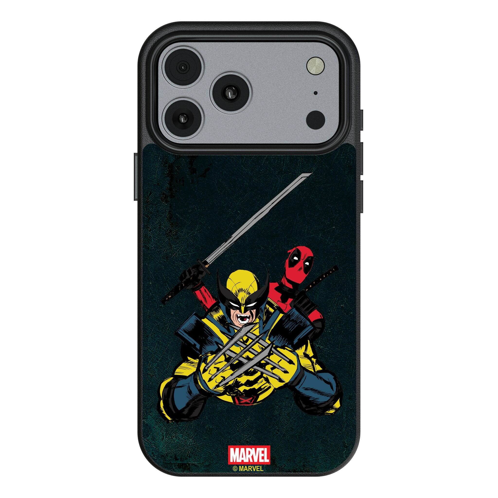 Keyscaper - Marvel Badge MagSafe Compatible Phone Case - Apple iPhone 17 Pro Max - Deadpool Wolverine 3