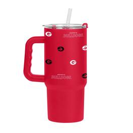 Logo Brands - Georgia Bulldogs 24oz. Step and Repeat Powder Coat Tumbler - Red