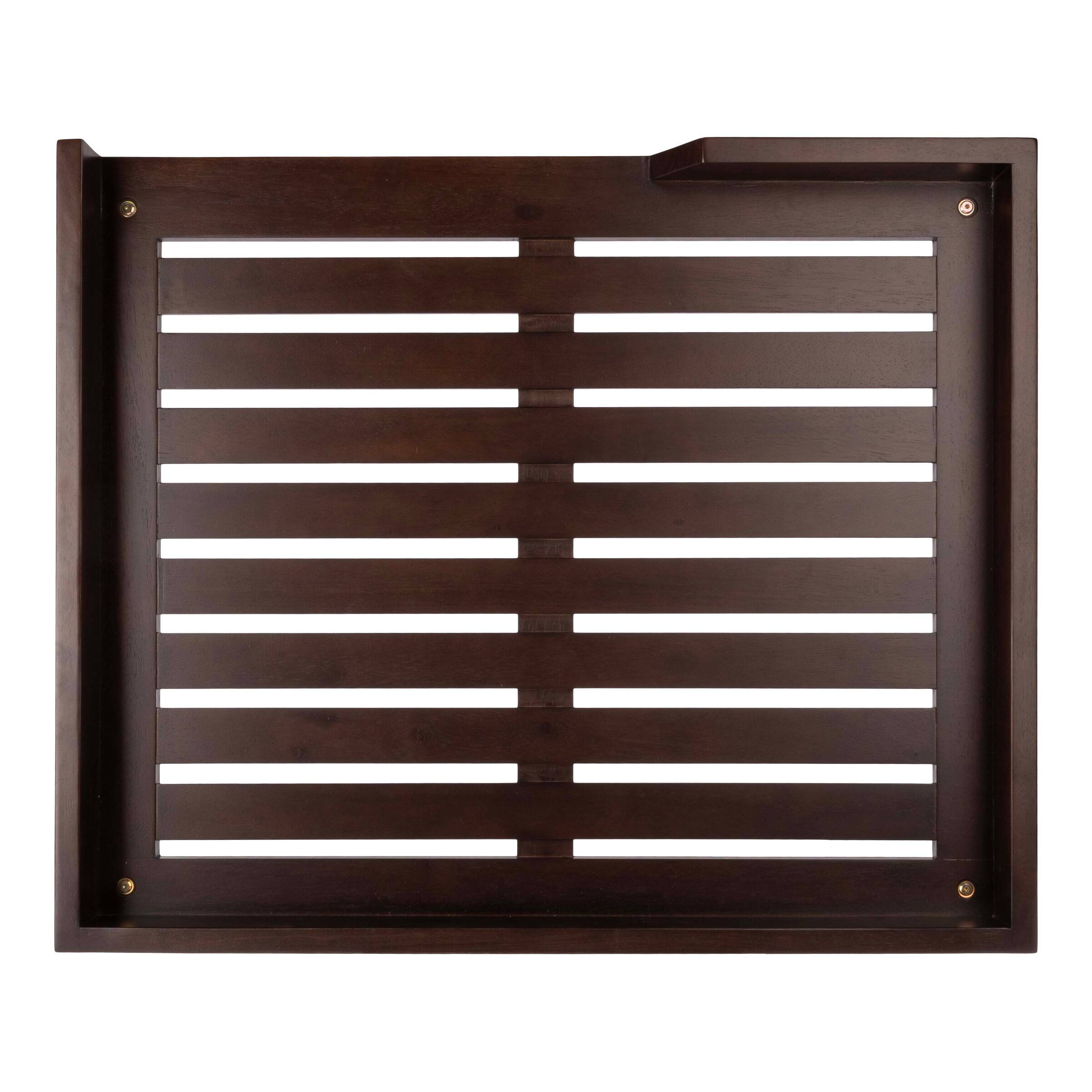 Back. PetMaker - 36x29.5 Elevated Dog Bed with Cushion - DarkBrown.