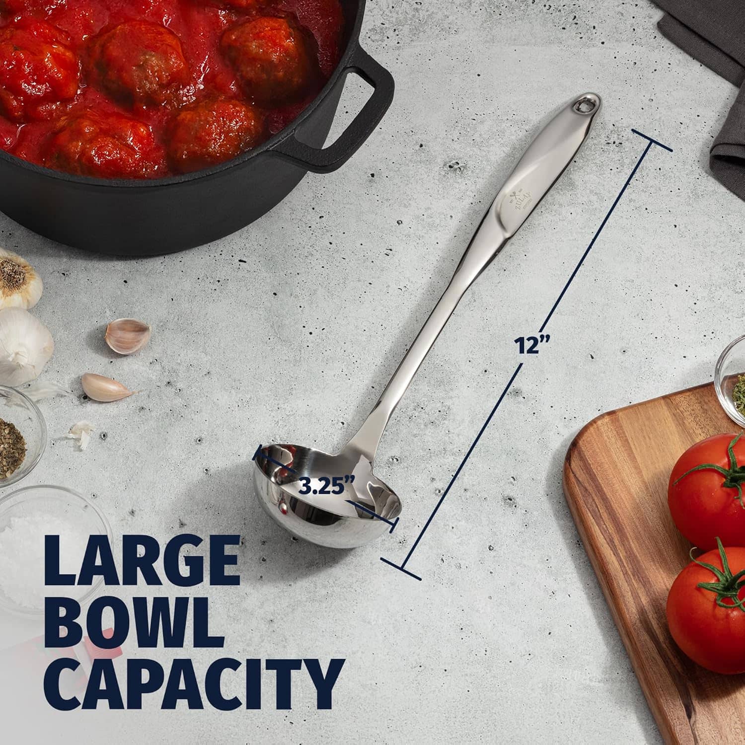 SULAY 12" 3.25" LARGE BOWL CAPACITY