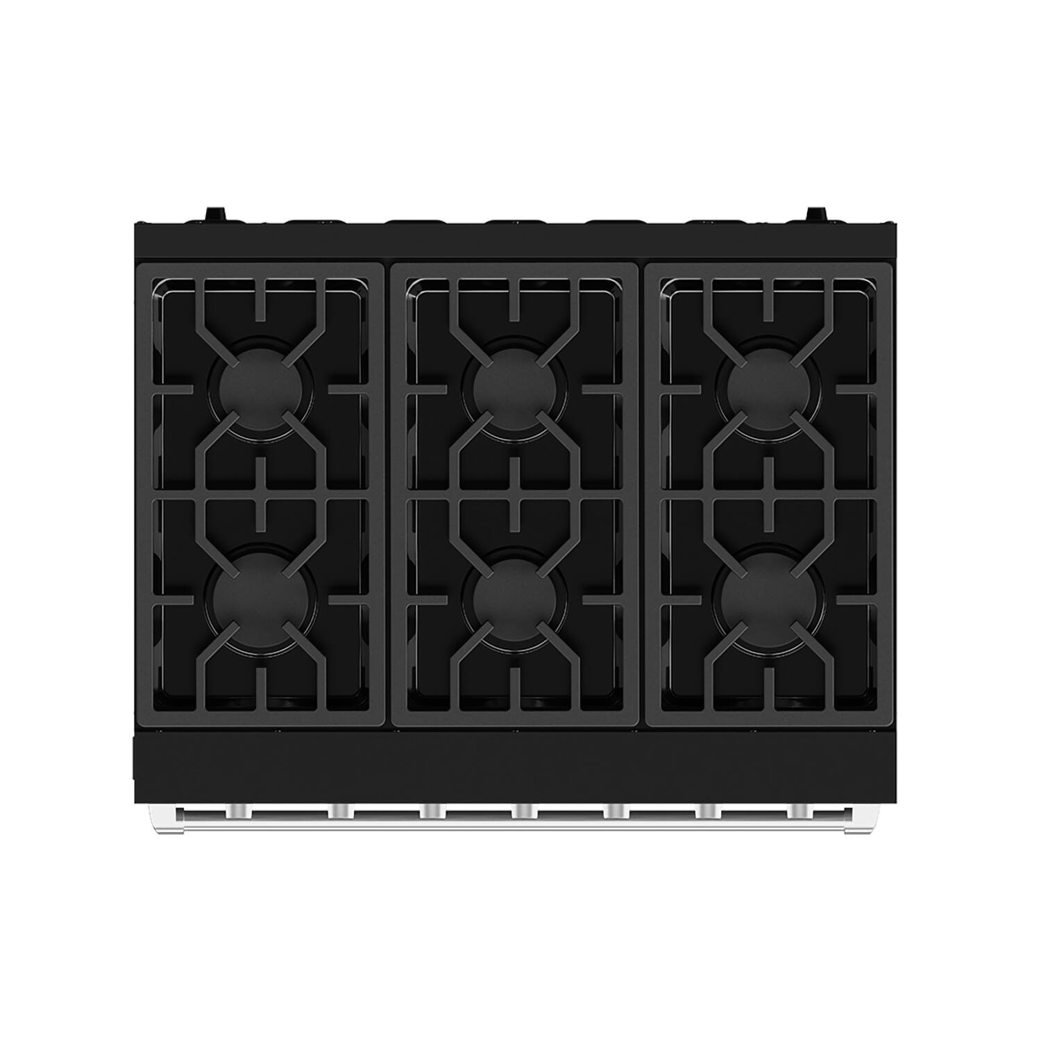 Back. Thor Kitchen - Gordon Ramsay Series by Thor Kitchen 6.0 Cu. Ft Freestanding Gas Range with Stainless Steel Hardware - Black.