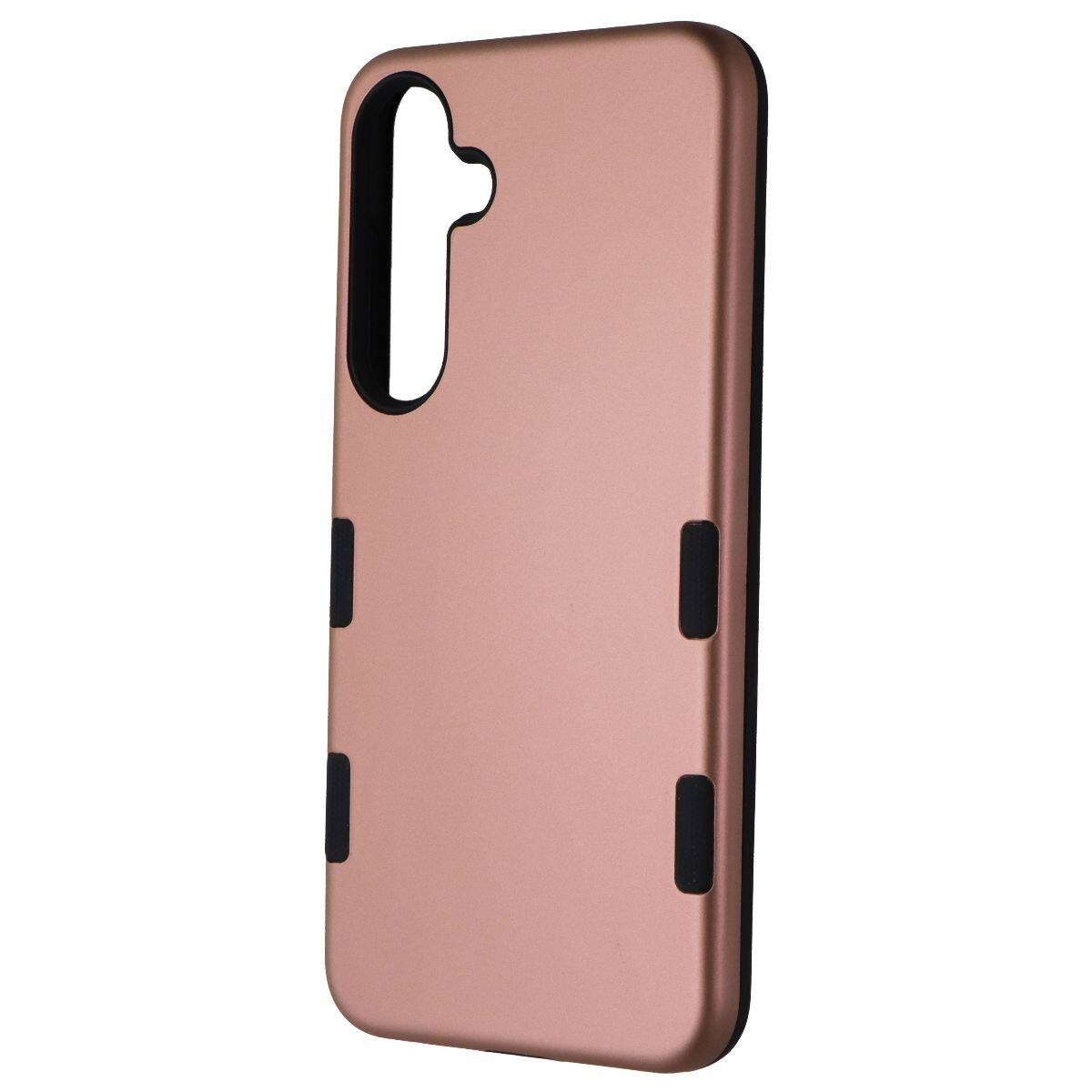 Front. Echelon - Echelon Elevated Essentials Case for Samsung Galaxy (S24+) - Rose Gold - Pink.