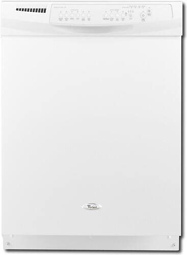 Front Standard. Whirlpool - 24" Tall Tub Built-In Dishwasher - White-on-White.