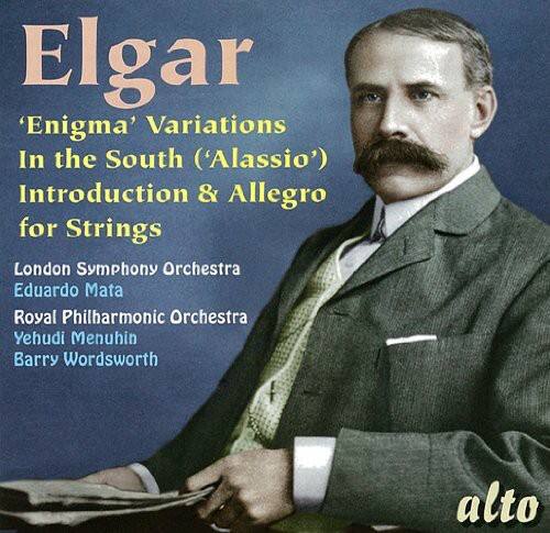 Elgar  
'Enigma' Variations  
In the South ('Alassio')  
Introduction & Allegro for Strings  

London Symphony Orchestra  
Eduardo Mata  
Royal Philharmonic Orchestra  
Yehudi Menuhin  
Barry Wordsworth  

alto