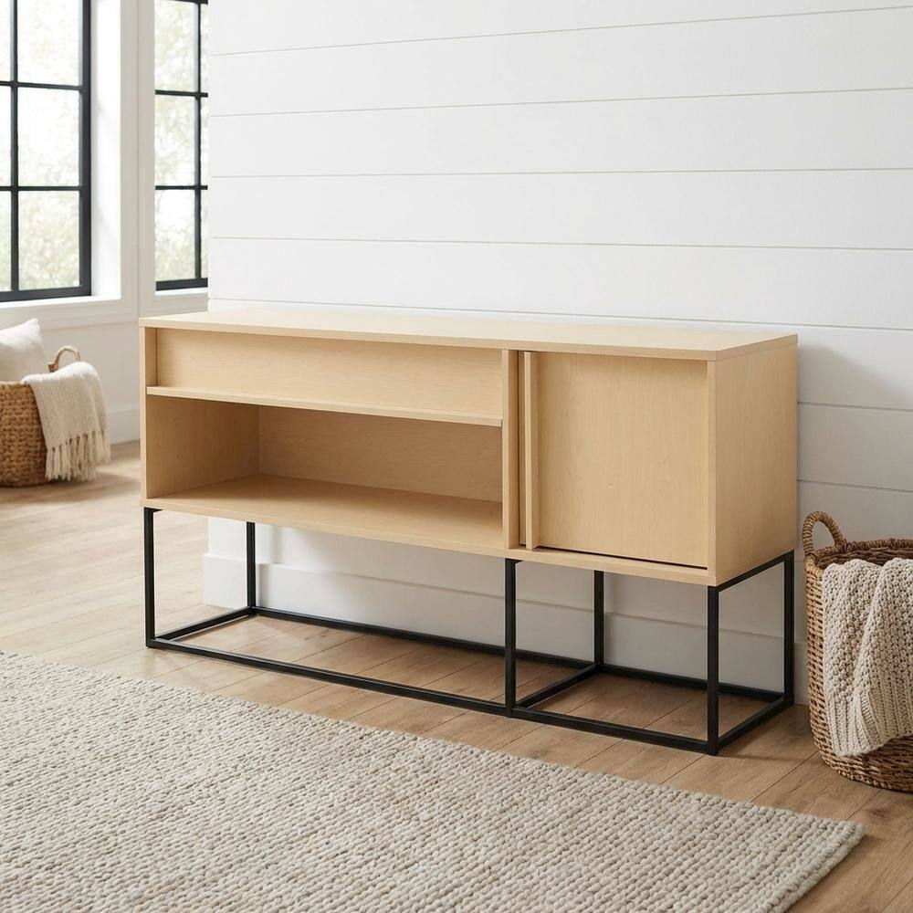 Alt View 1. Starlight Canyon Home - Orange TV Stand with LED Lights and Engineered Wood Construction - Green.