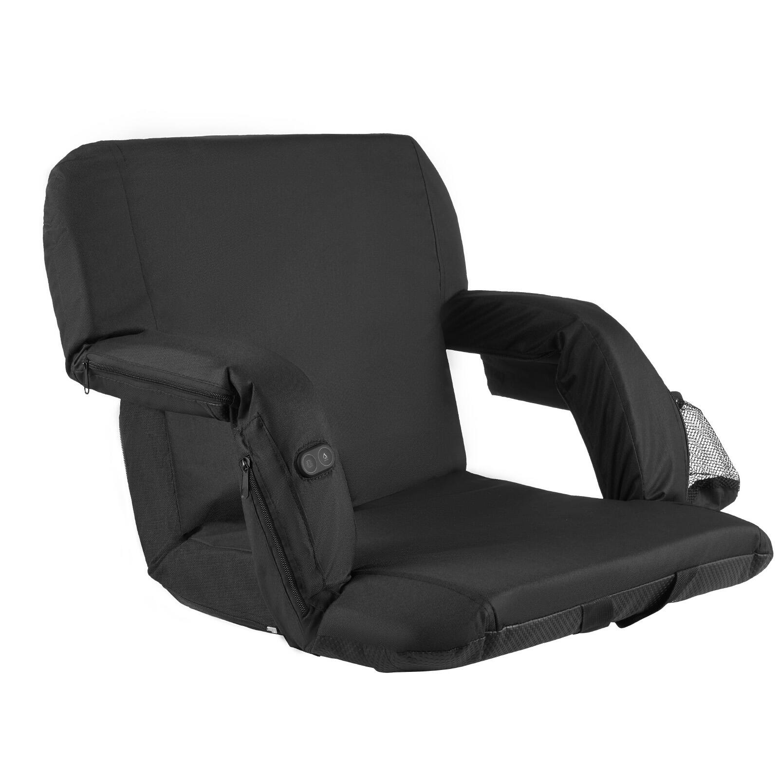Alt View 5. VEVOR - Stadium Seat, 25 inch Heated Stadium Chair, Bleacher Seat Heated with 4 Pockets for Bleachers, 3 Level Heating & 6 Modes - Black.