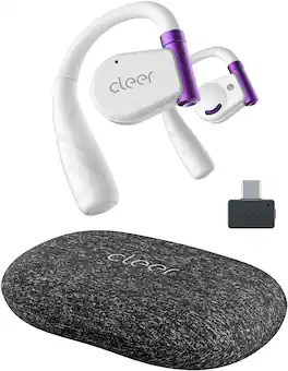 Cleer - ARC II Gaming Earbuds – Open-Ear, Snapdragon Sound, Low Latency, 35Hr Battery, USB-C Dongle - White
