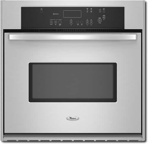 Front Standard. Whirlpool - 27" Built-In Single Electric Convection Wall Oven - Stainless-Steel.