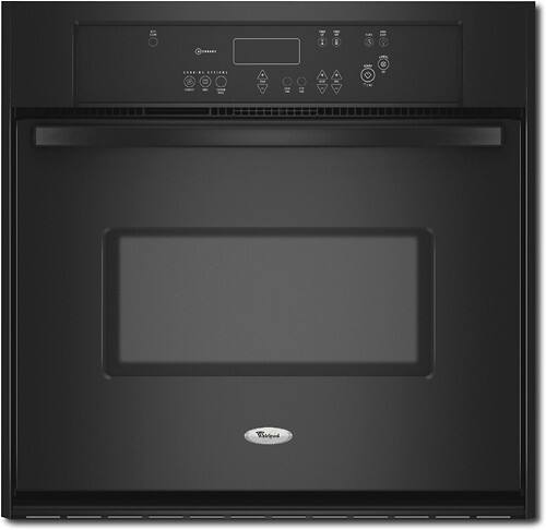 Front Standard. Whirlpool - 27" Built-In Single Electric Convection Wall Oven - Black.