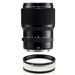 Bundle - Fujifilm - GF 110mm f/2 R LM WR Lens with NiSi Close Up Lens Kit