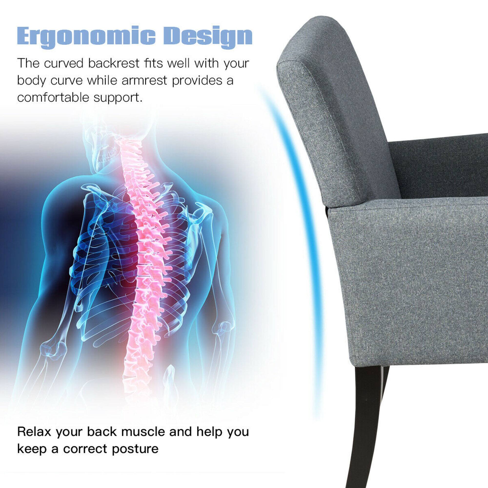 Ergonomic Design

The curved backrest fits well with your body curve while armrest provides a comfortable support.

Relax your back muscle and help you keep a correct posture.