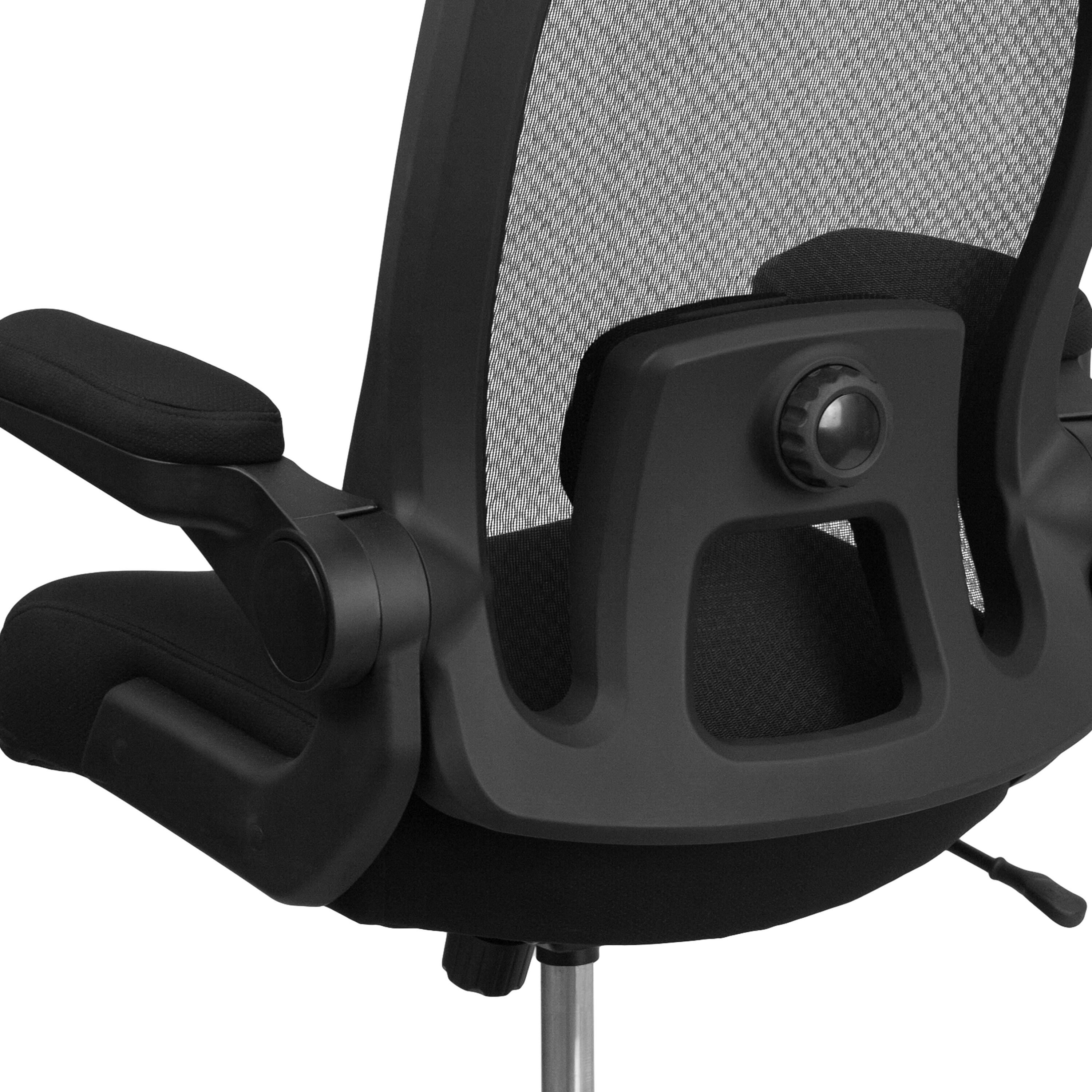 Alt View 9. Emma + Oliver - Big & Tall 500 lb. Rated Mesh Executive Ergonomic Office Chair with Lumbar - Black Fabric.