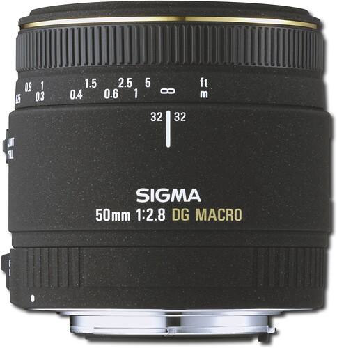 Front Standard. Sigma - 50mm f/2.8 EX DG Macro AF Lens for Canon EOS Digital SLR Cameras.