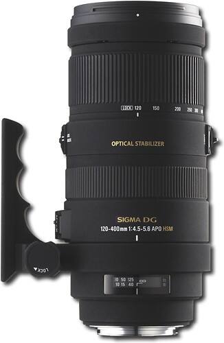 Front Standard. Sigma - 120-400mm f/4.5-5.6 DG HSM APO Lens for Canon Digital EOS Cameras.