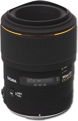 Front Standard. Sigma - 105mm f/2.8 EX Macro Lens for Olympus Digital SLR Cameras.