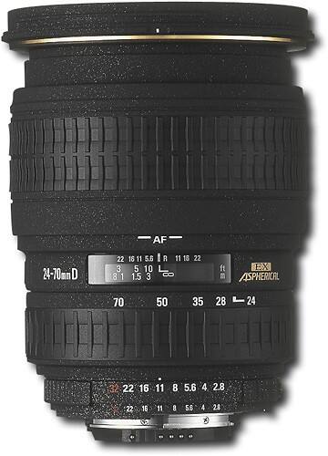 Front Standard. Sigma - 24-70mm f/2.8 EX DG Macro DF Lens for Canon Digital EOS Cameras.