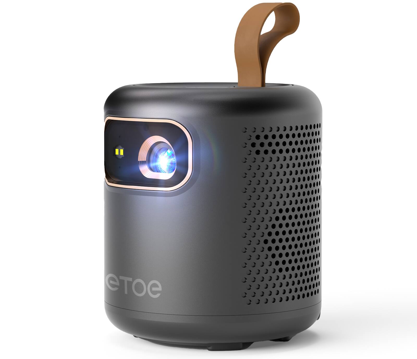 Alt View 2. ETOE - Dolphin Portable DLP Projector with Google TV, 1080P FHD, Rechargeable Battery, 500 ANSI, Bluetooth & WiFi, 4K Decoding - Black.