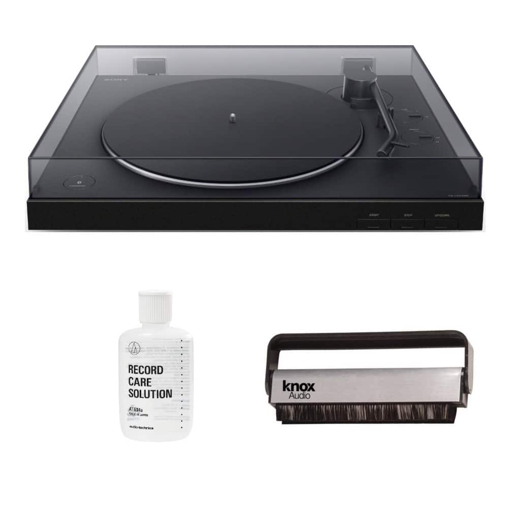 Sony - PS-LX310BT Wireless Bluetooth Turntable with Vinyl Cleaning Bundle