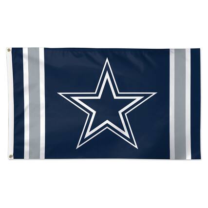Front. WinCraft - Dallas Cowboys 3' x 5' Vertical Stripes Deluxe Single-Sided Flag - Multicolor.