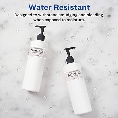 Water Resistant  
Designed to withstand smudging and bleeding when exposed to moisture.  

SHAMPOO  
SHAMPOO