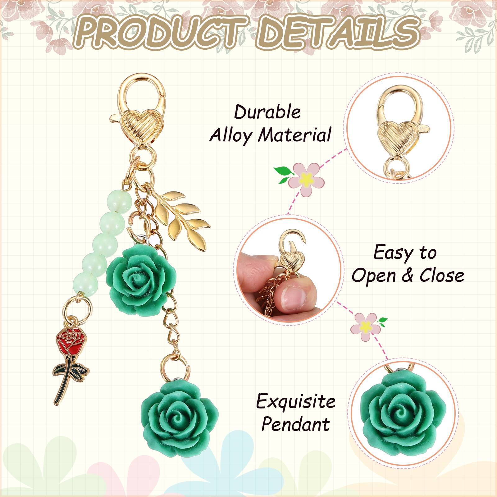 PRODUCT DETAILS

- Durable Alloy Material
- Easy to Open & Close
- Exquisite Pendant