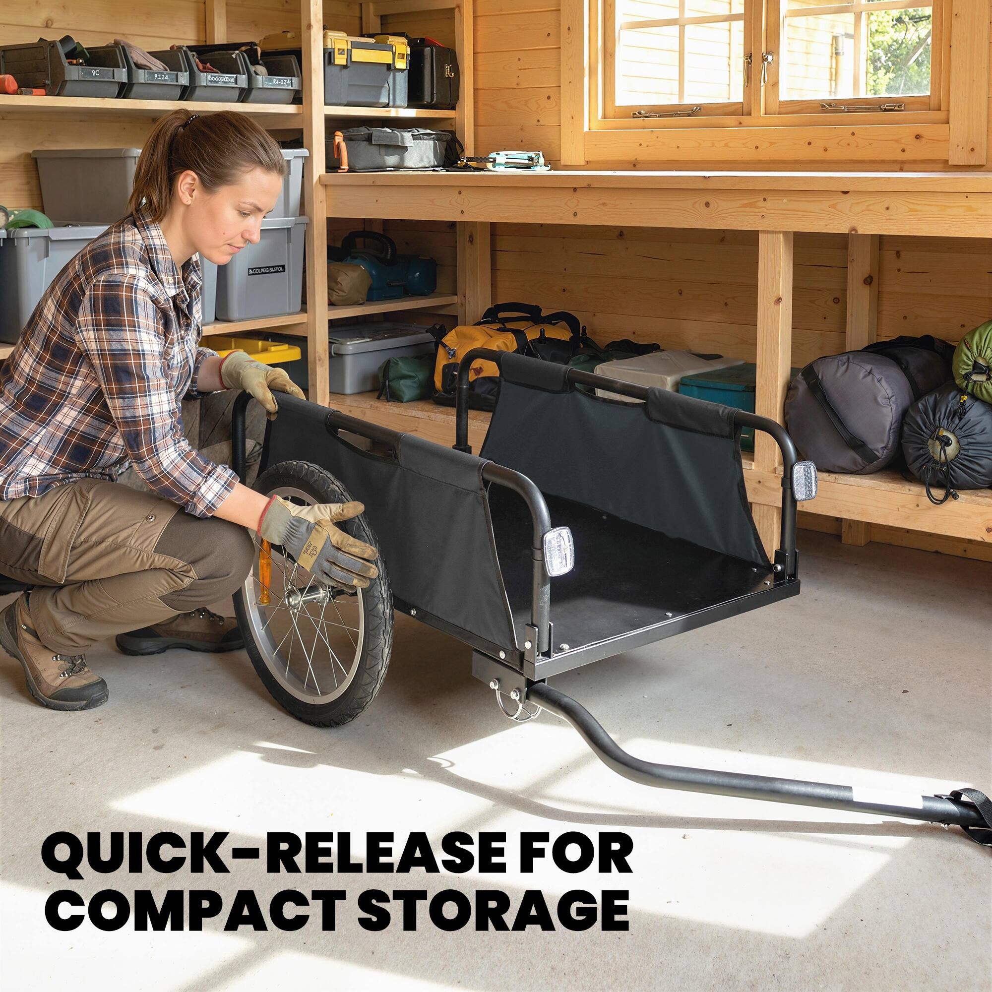 QUICK-RELEASE FOR COMPACT STORAGE