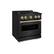 Angle. ZLINE - Autograph 30" Classic Black Stainless Gas Range w/ 4 Burners & Bronze Accents (CGRBZ-30-CB) - Black Stainless Steel.