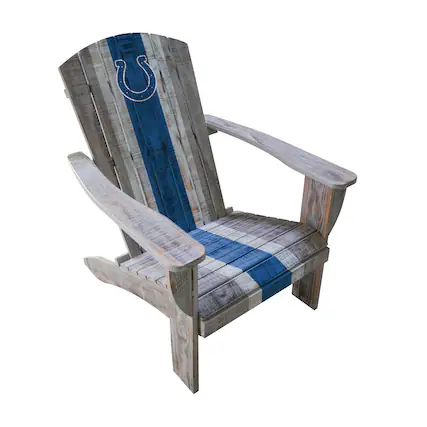 Front. Imperial - Indianapolis Colts Wooden Adirondack Chair - Multicolor.