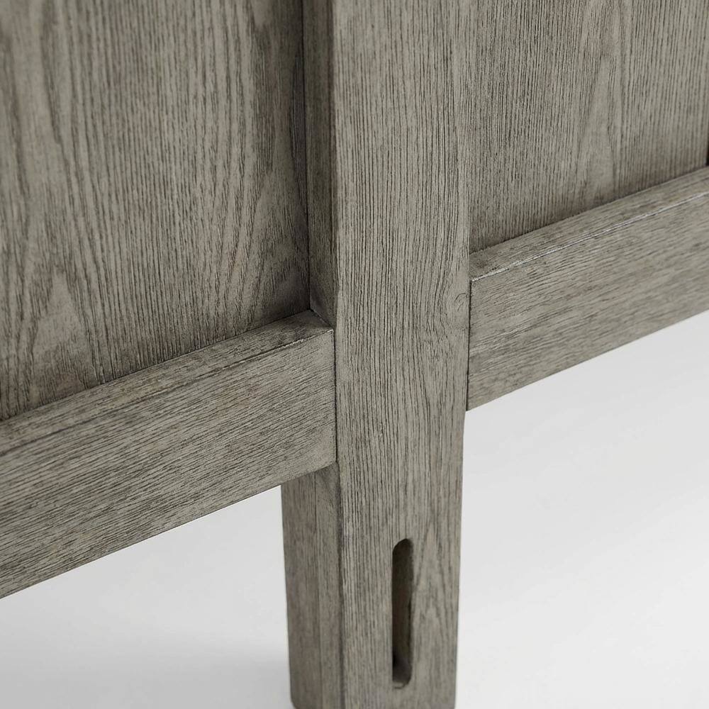 Alt View 1. FurniFact - Wood King Headboard with Sturdy Construction and Classic Design for Bedroom - Gray.
