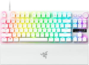 Razer - Huntsman V3 Pro TKL Wired Analog Optical Linear Switch Gaming Keyboard with Snap Tap - White