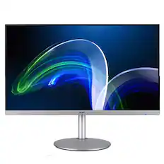 Front. Acer - Acer CB322QK Monitor – 32" 4K UHD (3840x2160) IPS Display, HDR10, HDMI & DisplayPort - Silver.