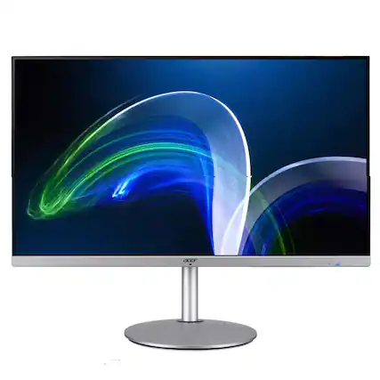 Front. Acer - Acer CB322QK Monitor – 32" 4K UHD (3840x2160) IPS Display, HDR10, HDMI & DisplayPort - Silver.