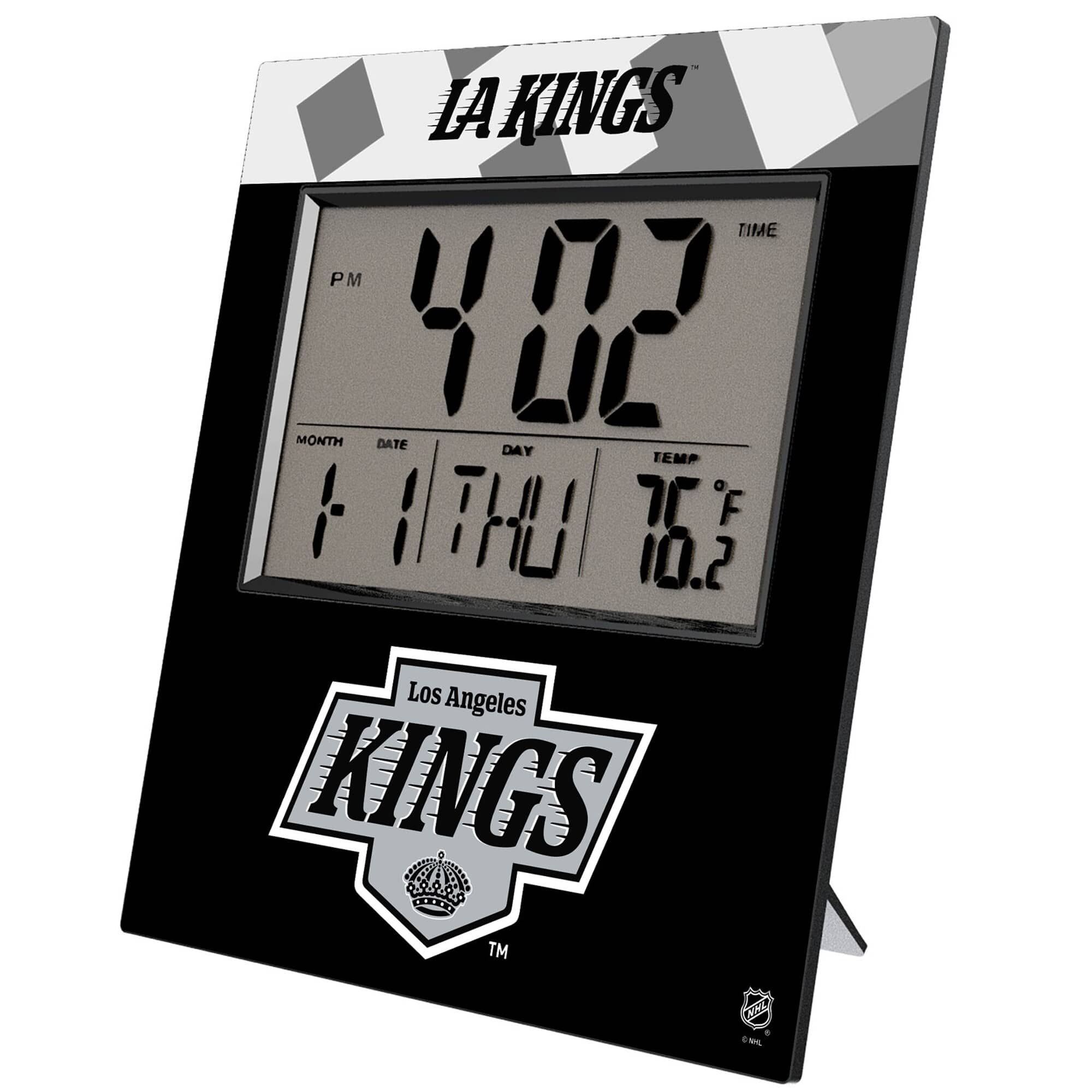 Keyscaper - Los Angeles Kings Color Block Digital Desk Clock - Multicolor