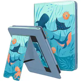 Kitcheniva - PU Leather Stand Case For 6 Inch All New Kindle 11th Gen 2024 2022 - Blue Ocean