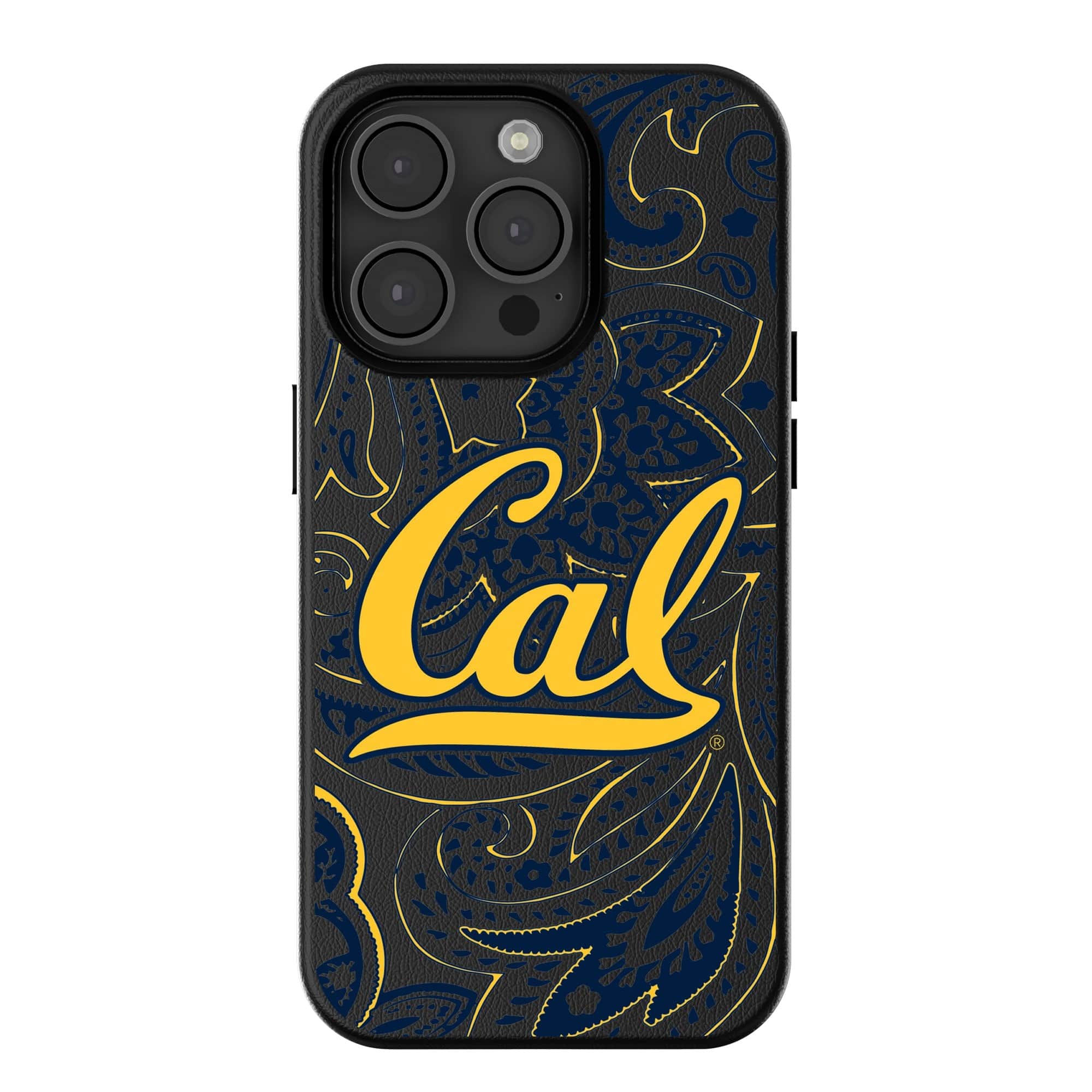 Keyscaper - NCAA - Cal Bears Paisley iPhone Magnetic Bump Case - 15 Plus - Black