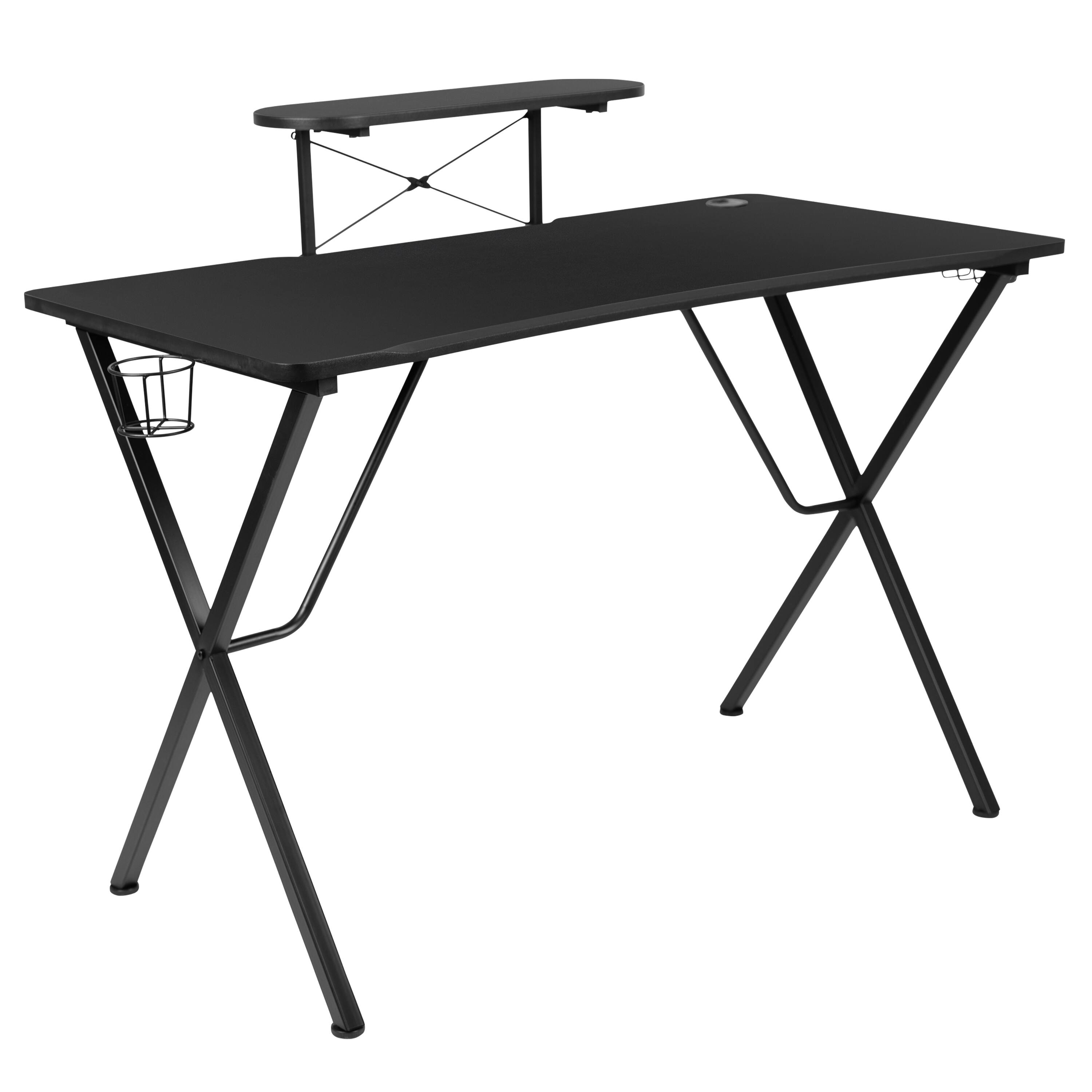 Alt View 10. Emma + Oliver - Gaming Desk and Racing Chair Set with Headphone Hook, and Monitor Stand - Pink.